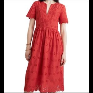 Madewell Scallop Eyelet Dress